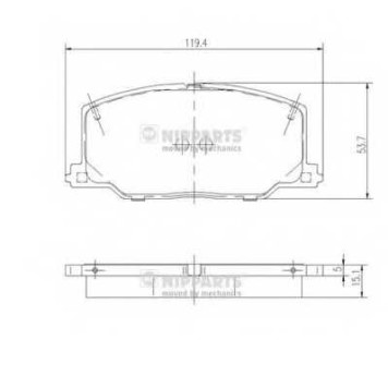 Колодки тормозные дисковые для LEXUS ES(F1,F2,VCV10#,VZV21#) / TOYOTA CAMRY(#V1#,#V2#), CARINA(#T17#), CELICA(AT18#,ST18#), CORONA <b>NIPPARTS J3602037</b>