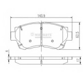 Колодки тормозные дисковые для LEXUS LS / TOYOTA CAMRY, CELICA, CHASER, CRESTA, CROWN, MARK, PROGRES, SOARER <b>NIPPARTS J3602060</b>