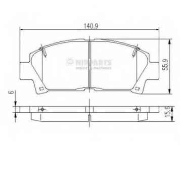 Колодки тормозные дисковые для TOYOTA AVENSIS, CALDINA, CARINA E, MR <b>NIPPARTS J3602063</b>