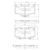 Колодки тормозные дисковые для NISSAN SKYLINE / TOYOTA 4 RUNNER, HILUX, LAND CRUISER / VW TARO <b>NIPPARTS J3602071</b>