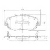 Колодки тормозные дисковые для LEXUS GS, IS SportCross, IS, SC / TOYOTA ALTEZZA GITA, ALTEZZA, ARISTO, CHASER, CRESTA, CROWN, MAJESTA, MARK, SUPRA <b>NIPPARTS J3602072</b>