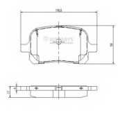 Колодки тормозные дисковые для LEXUS RX / TOYOTA AVALON, CAMRY SOLARA, CAMRY, GAIA, HARRIER, MARK, NADIA, WINDOM <b>NIPPARTS J3602081</b>