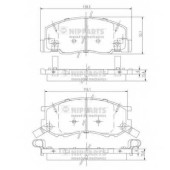 Колодки тормозные дисковые для TOYOTA LITEACE, PREVIA(ACR3#, CLR3#, MCR3#, TCR1#, TCR2#), TARAGO, TOWN ACE <b>NIPPARTS J3602114</b>