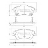 Колодки тормозные дисковые для TOYOTA AURIS(ADE15#, NDE15#, NRE15#, ZRE15#, ZZE15#), COROLLA(E15#) <b>NIPPARTS J3602124</b>