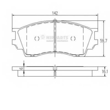 Колодки тормозные дисковые для MAZDA B-SERIE(UF,UN), XEDOS 9(TA) <b>NIPPARTS J3603040</b>