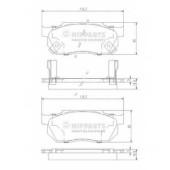 Колодки тормозные дисковые для HONDA CITY(CG#), CIVIC(EC,ED,EE,EG,EH), PRELUDE(AB) <b>NIPPARTS J3604019</b>