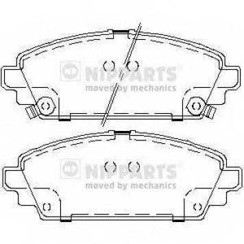 Колодки тормозные дисковые для HONDA ACCORD(CF,CG,CH,CK), CIVIC(EP,EU,EV) <b>NIPPARTS J3604048</b>