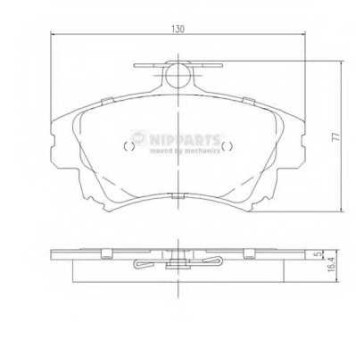 Колодки тормозные дисковые для MITSUBISHI CARISMA(DA#) / VOLVO S40(VS), V40(VW) <b>NIPPARTS J3605042</b>