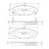 Колодки тормозные дисковые для DAIHATSU CHARADE(G200,G202,G203), GRAN MOVE(G3) <b>NIPPARTS J3606011</b>