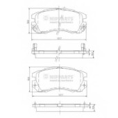 Колодки тормозные дисковые для SUBARU IMPREZA(GC,GF,GFC), LEGACY(BC,BJF) <b>NIPPARTS J3607009</b>