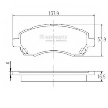 Колодки тормозные дисковые для SUBARU IMPREZA(GC,GD,GF,GFC,GG), LEGACY(BD,BE,BG,BH,BL,BP) <b>NIPPARTS J3607012</b>