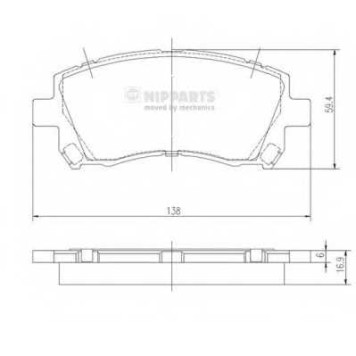 Колодки тормозные дисковые для SUBARU FORESTER(SF, SG, SJ), IMPREZA(GC, GD), LEGACY OUTBACK(BG), LEGACY(B13#, BD, BE, BG, BH, BL, BP), OUTBACK(BE, BH, BL, BP) <b>NIPPARTS J3607013</b>