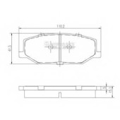 Колодки тормозные дисковые для SUZUKI JIMNY(FJ), SAMURAI(SJ), SJ 410, SJ 413 <b>NIPPARTS J3608003</b>