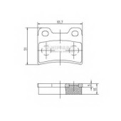 Колодки тормозные дисковые для FORD ESCORT(AAL, ABL, AFL, ALL, ANL, AVL, GAL), ORION(GAL) / KIA SEPHIA(FA) <b>NIPPARTS J3610303</b>