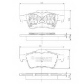 Колодки тормозные дисковые для NISSAN PRIMERA(P12,WP12) <b>NIPPARTS J3611045</b>