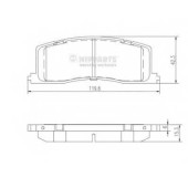 Колодки тормозные дисковые для TOYOTA PREVIA(TCR1#,TCR2#), TARAGO <b>NIPPARTS J3612011</b>