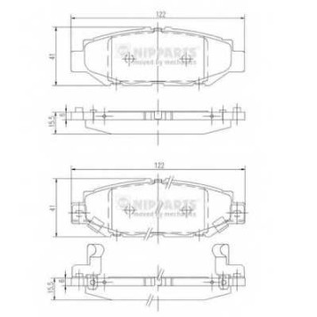 Колодки тормозные дисковые для LEXUS GS / TOYOTA ARISTO, CHASER, CRESTA, CROWN, HIACE, MARK, SOARER <b>NIPPARTS J3612016</b>