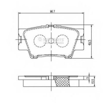 Колодки тормозные дисковые для LEXUS ES, HS / TOYOTA AURION, CAMRY, MATRIX, RAV 4 <b>NIPPARTS J3612035</b>
