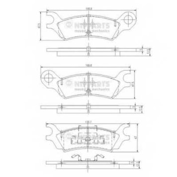 Колодки тормозные дисковые для MAZDA 626(GC), 929(HB,HV,LA) <b>NIPPARTS J3613000</b>
