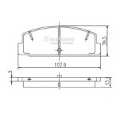 Колодки тормозные дисковые для MAZDA 323 F, 323 P, 323, 6, 626, FAMILIA, PREMACY, RX 7 / MITSUBISHI STARION <b>NIPPARTS J3613002</b>