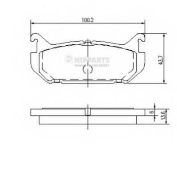 Колодки тормозные дисковые для MAZDA 626(GE,GF), MX-6(GD,GE), XEDOS 6(CA) <b>NIPPARTS J3613007</b>