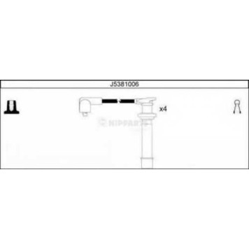 Комплект проводов зажигания NIPPARTS J5381006