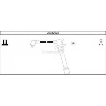 Комплект проводов зажигания NIPPARTS J5382022