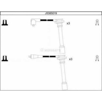 Комплект проводов зажигания NIPPARTS J5385019