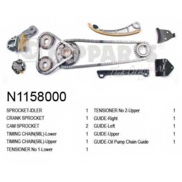 Комплект цели привода распредвала NIPPARTS N1158000
