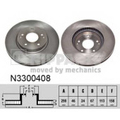 Тормозной диск NIPPARTS N3300408