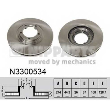 Тормозной диск NIPPARTS N3300534