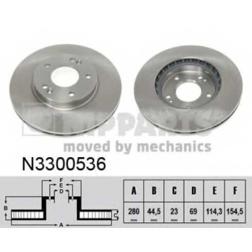 Тормозной диск NIPPARTS N3300536