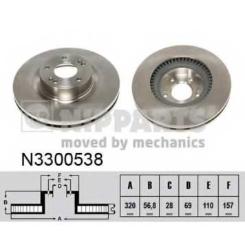 Тормозной диск NIPPARTS N3300538