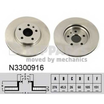 Тормозной диск NIPPARTS N3300916
