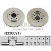 Тормозной диск NIPPARTS N3300917