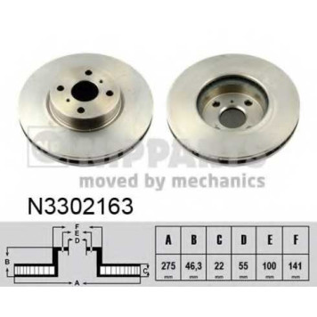 Тормозной диск NIPPARTS N3302163