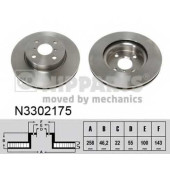 Тормозной диск NIPPARTS N3302175