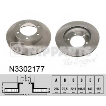 Тормозной диск NIPPARTS N3302177
