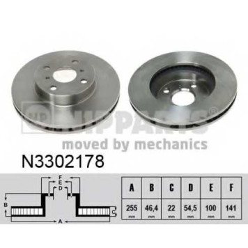 Тормозной диск NIPPARTS N3302178