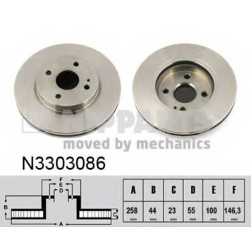 Тормозной диск NIPPARTS N3303086