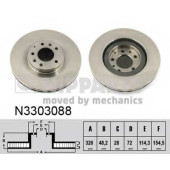 Тормозной диск NIPPARTS N3303088