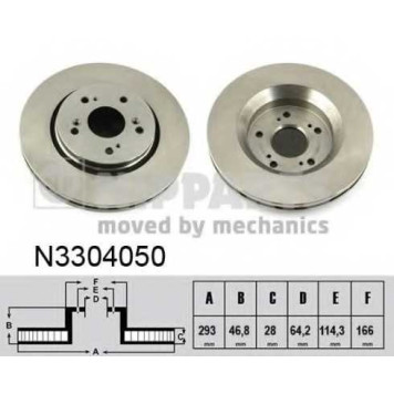 Тормозной диск NIPPARTS N3304050