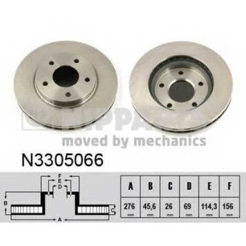 Тормозной диск NIPPARTS N3305066