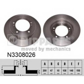 Тормозной диск NIPPARTS N3308026
