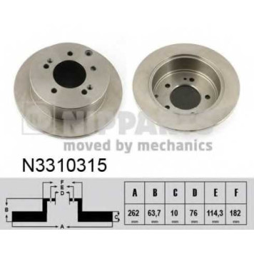 Тормозной диск NIPPARTS N3310315