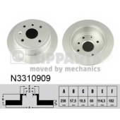 Тормозной диск NIPPARTS N3310909