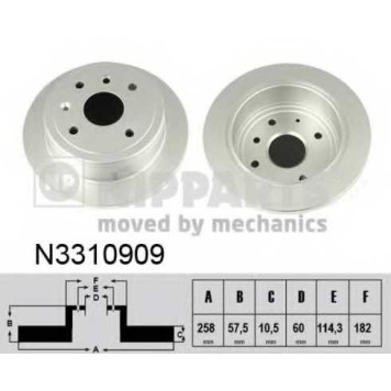 Тормозной диск NIPPARTS N3310909