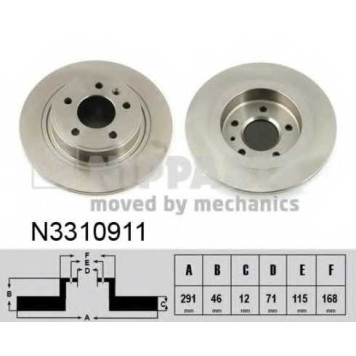 Тормозной диск NIPPARTS N3310911