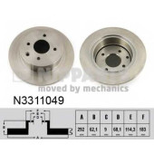 Тормозной диск NIPPARTS N3311049