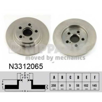 Тормозной диск NIPPARTS N3312065